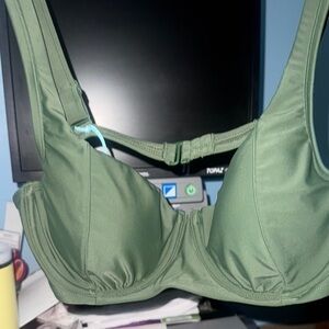 Kona Sol Green Bikini Top